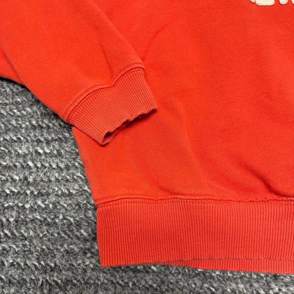 American Eagle Womens Sweatshirt Pullover S Red Orange Graphic Logo Crewneck - Picture 5 of 8
